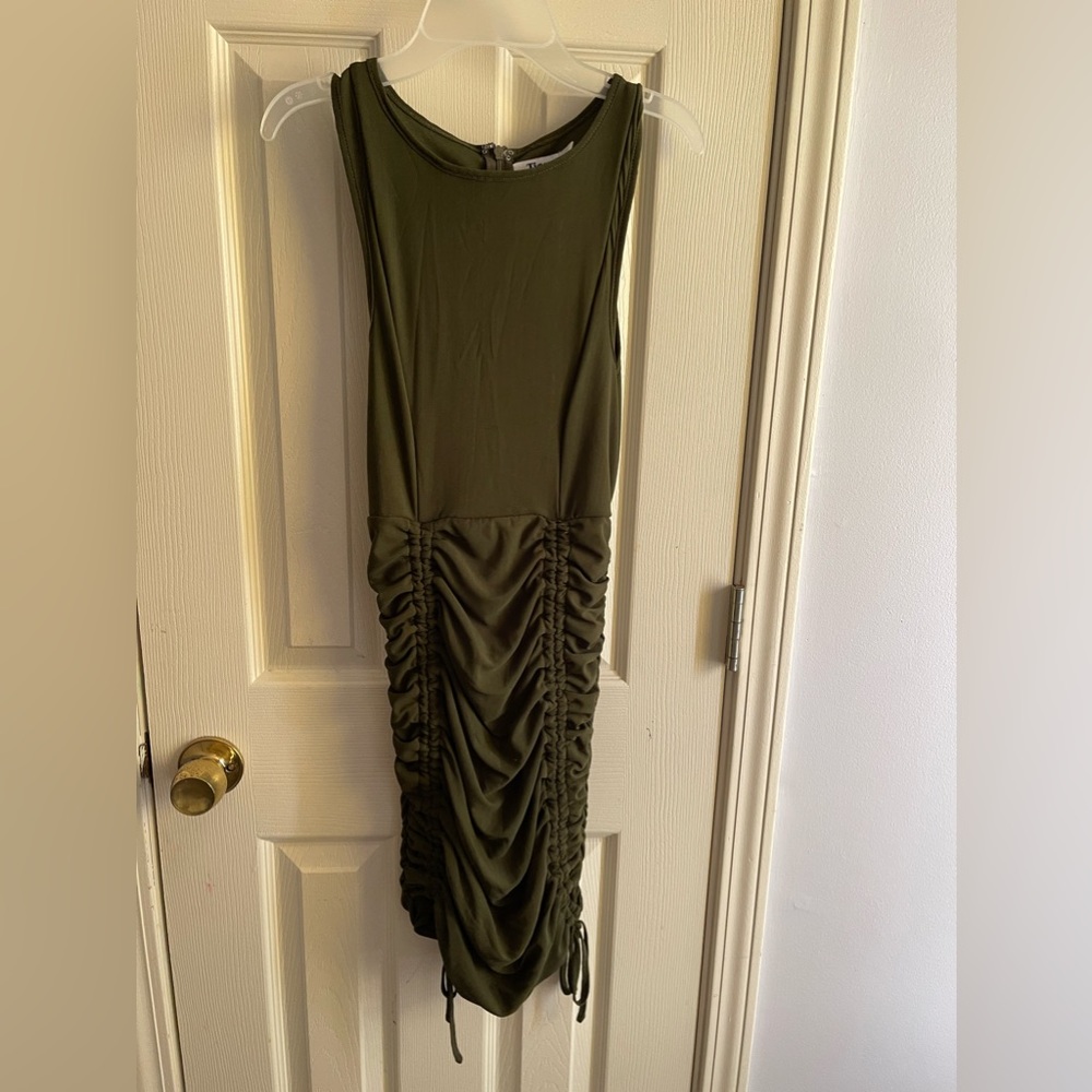 Tiger mist green ruched dress